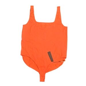 Skims Essential Bodysuit Scoop Neck Bodysuit Orange Highlighter 2X / 3X
